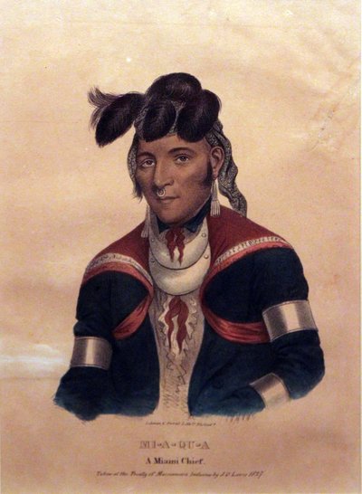 Mi-A-Qu-A, Miami Chief, 1827 by James Otto Lewis